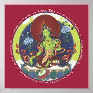 IMPRESSÃO Tara verde - com mantra
