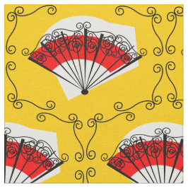 impressão tecido dos cantos do ventilador espanhol