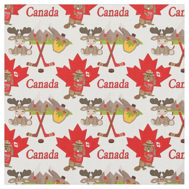 Impressão Tecido pequeno de castor canadense orgul (Detalhe)