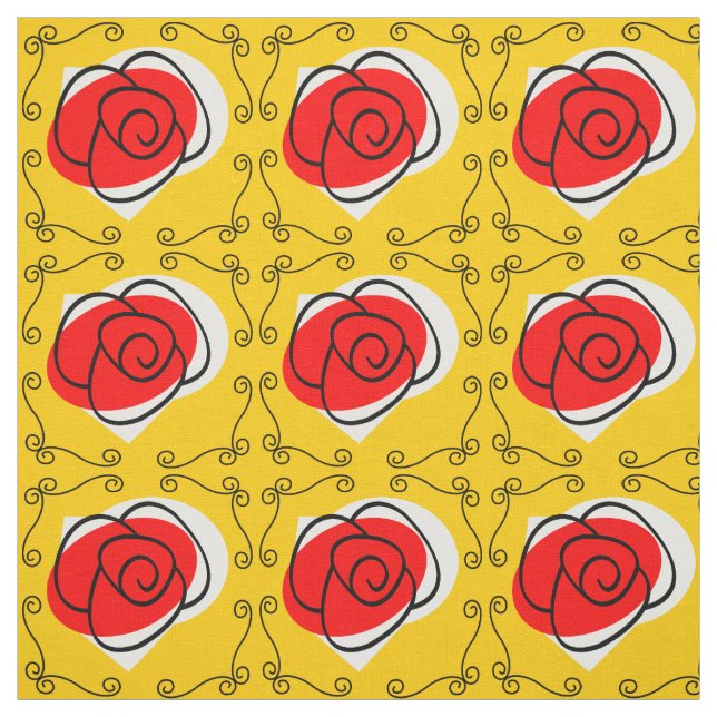 Impressão tecido Rosa para cantos espanhol (Modelo)