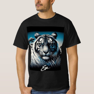 Impressão Tiger em uma camiseta tee