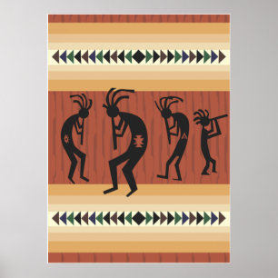 Impressão tribal de Kokopelli