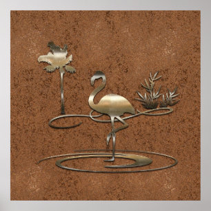 Impressão tropical do olhar do cobre dos oásis d