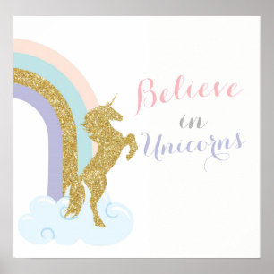 Impressão Unicorn, Decorações do Unicórnio Bedroom