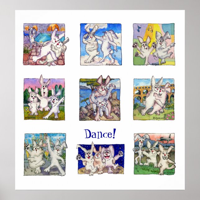 Impressão Vamos de dança de Poster comum (Frente)