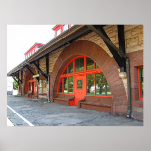 Impressão velho do ~ do estação de
