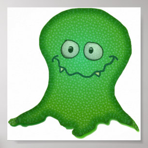 Impressão verde do monstro