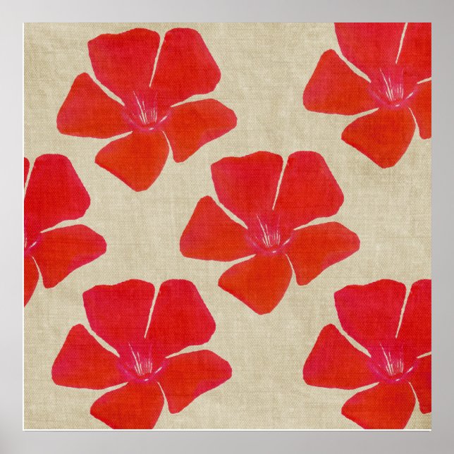 Impressão vermelho da flor (Frente)