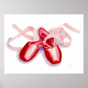 Impressão vermelho de Toeshoes