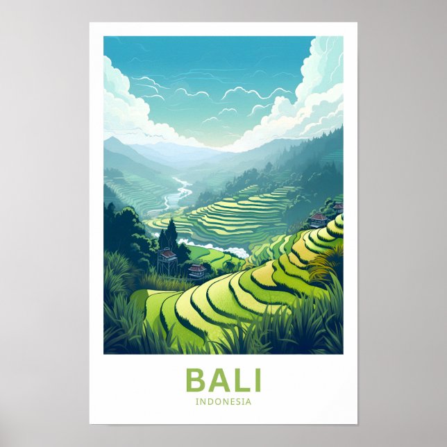 Impressão Viagem da Indonésia de Bali (Frente)
