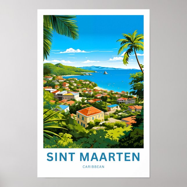 Impressão Viagem de Caribe de de Sint Maarten (Frente)
