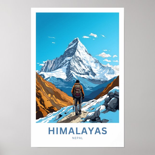 Impressão Viagem do Nepal Himalayas (Frente)