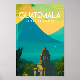 impressão viagens vintage guatemala