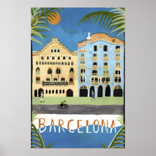 Impressão Vintage de Barcelona