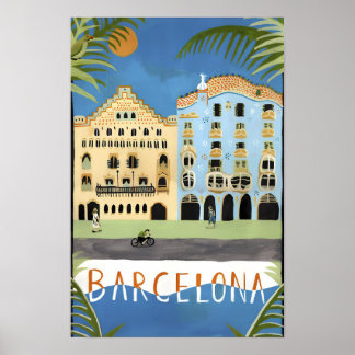 Impressão Vintage de Barcelona