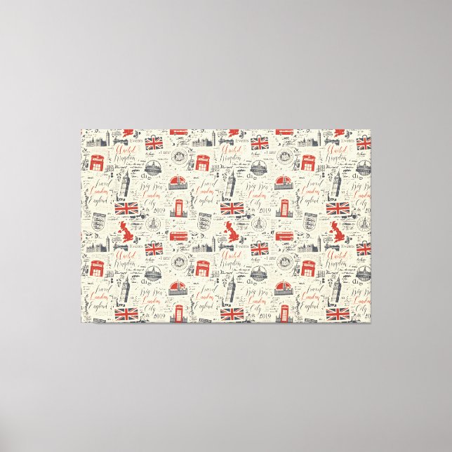 Impressão Vintage London Canvas (Frente)