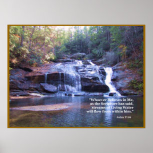 IMPRESSÃO vivo do POSTER do 7:38 de John da água