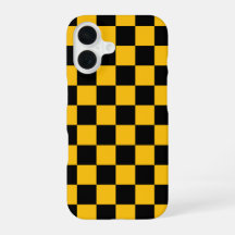 Impressão Xadrez Amarelo e Preto