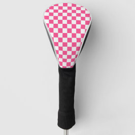 Impressão Xadrez Rosa e Branco