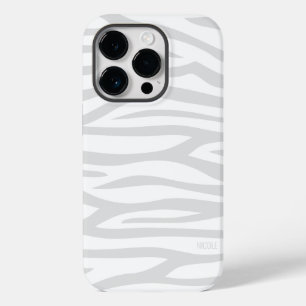 Impressão Zebra Branca de Cinzas Moderna Personal