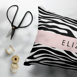 Impressão Zebra, Stripes, Preto E Branco, Seu Nome