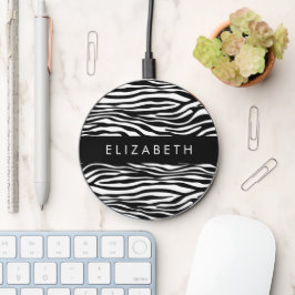 Impressão Zebra, Stripes, Preto E Branco, Seu Nome