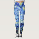 Impressionismo Impressão Leggings de Van Gogh Star<br><div class="desc">A pintura de      Wonderfulvintage de belas artes Impressionismo de Van Gogh da Noite Estrelada está nestas Leggings por todo o Impressão.  A imagem é dominio público devido a direitos autorais expirados.</div>