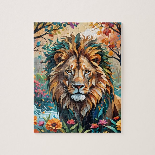 Impressionismo Lion Jigsee Quebra-cabeça (Vertical)