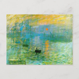 Impressionismo monet Cartão postal sunrise