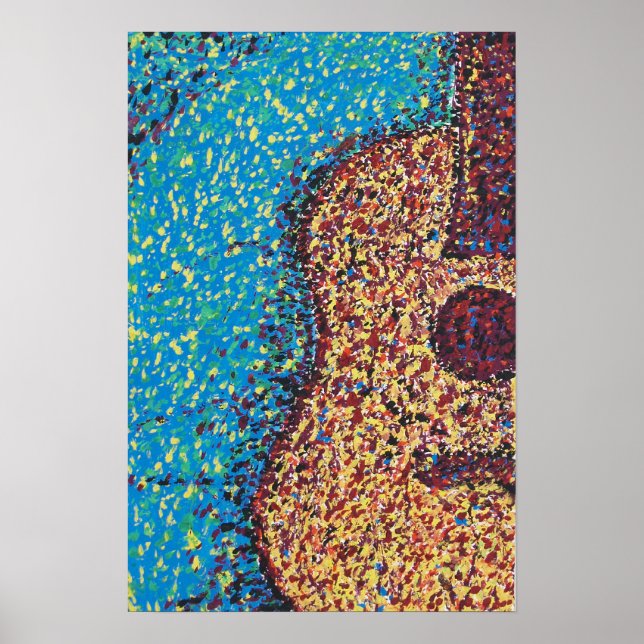 Impressionista Guitar Impressão / Poster (Frente)