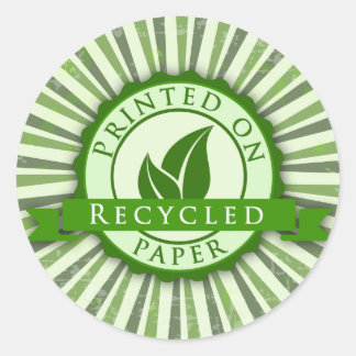 Impresso no Reciclado Papel brilhante adesivo redo