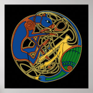 Impressões Celtas de Caça e Arte Celular de Aves