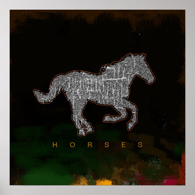 impressões corridas de cavalos (Frente)