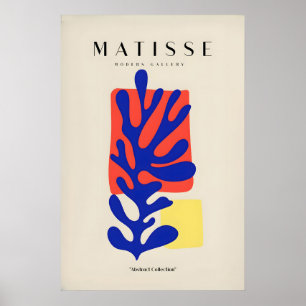 Impressões de Arte de Matisse - Cor Abstrata Coral