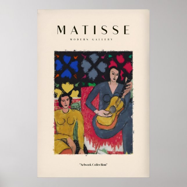 Impressões de Arte de Matisse - Duas Mulheres Inte (Frente)