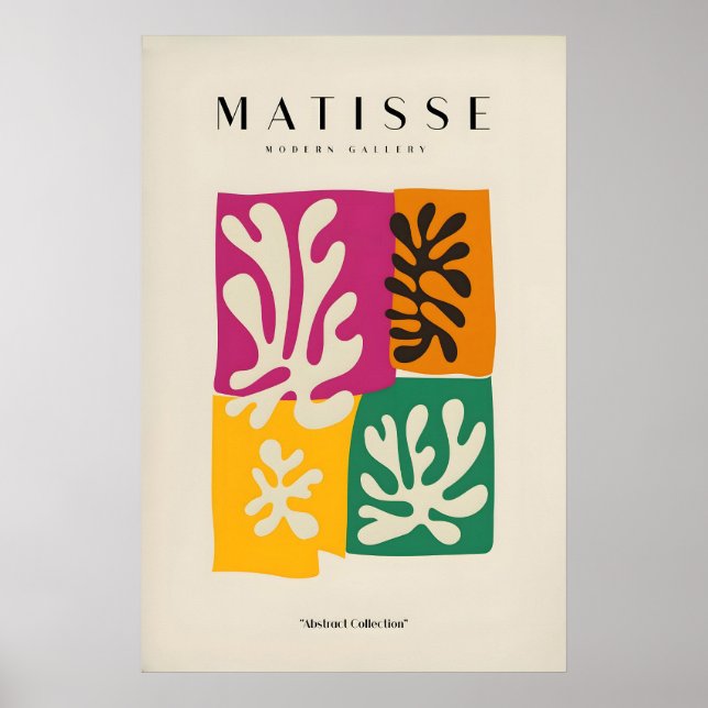 Impressões de Arte de Matisse - Folhas Abstratas d (Frente)