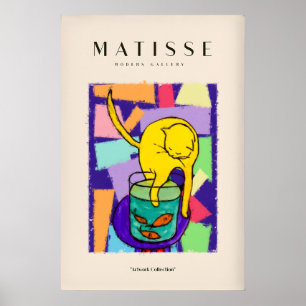 Impressões de Arte de Matisse - Gato Amarelo com A