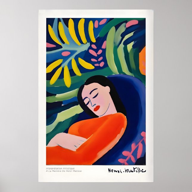 Impressões de Arte de Matisse - Mulher Abstrata em (Frente)