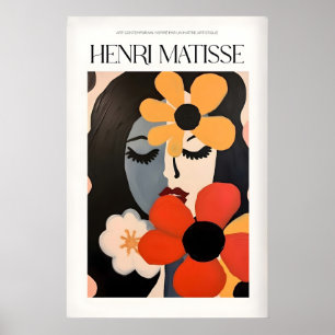Impressões de Arte de Matisse - Mulher com Flores