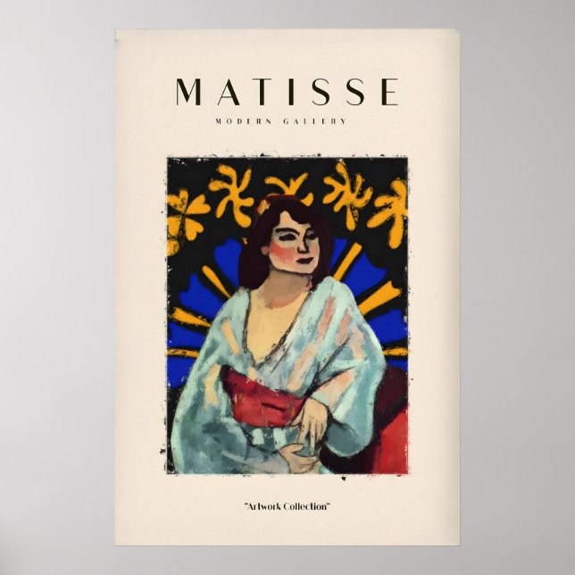 Impressões de Arte de Matisse - Mulher Robe Abstra (Frente)