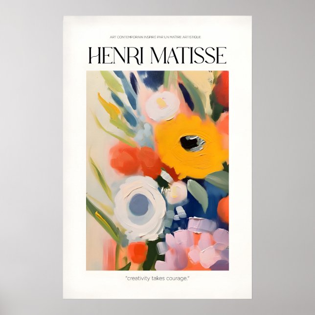 Impressões de Arte de Matisse - Poster de Flores A (Frente)