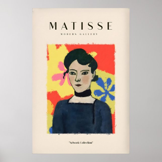 Impressões de Arte de Matisse - Retrato de Mulher  (Frente)