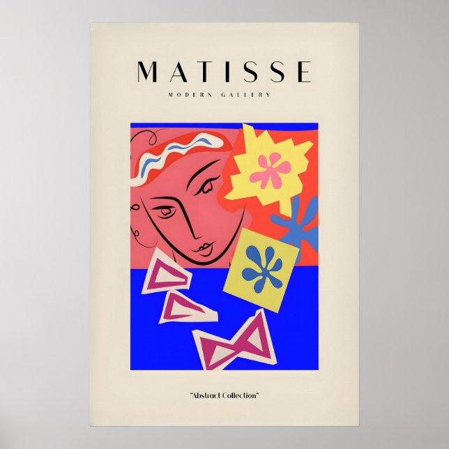Impressões de Arte de Matisse - Rosto Abstrato com (Frente)