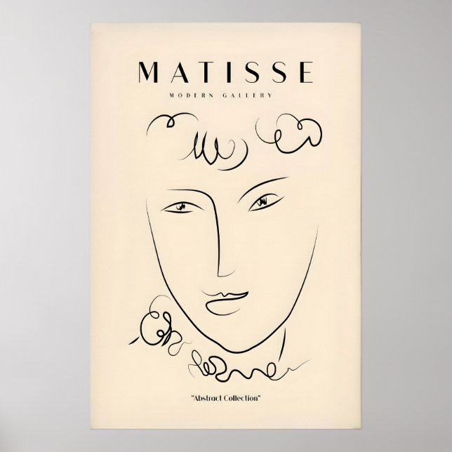 Impressões de Arte de Matisse - Rosto de Arte de L (Frente)