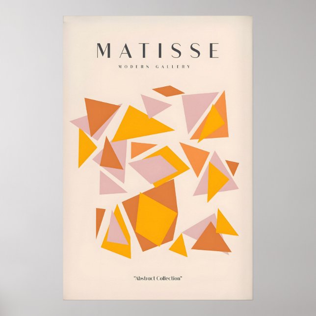 Impressões de Arte de Matisse - Triângulos Geométr (Frente)