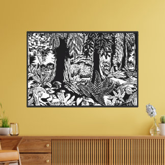 Impressões de Arte de Paisagem Preto e Branco em T