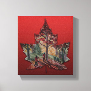 Impressões de Arte Folha do Canadá - Canvas
