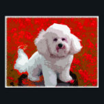 Impressões de Arte Pop do Bichon Frise<br><div class="desc">Adoro a Frise Bichon? Aqui está sua chance de mostrar essa raça adorável para o mundo, com uma pintura digital colorida, divertida, pop. Mudar para um tamanho de impressão padrão facilitará suas opções de enquadramento!</div>
