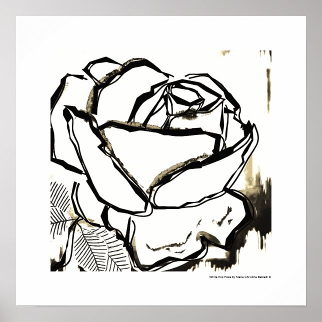 Impressões de Arte Poster Moderna, Posto Elegante  (Frente)