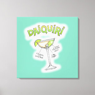 IMPRESSÕES DE CANVAS - ARTE DE COCKTAIL DE DAIQUI